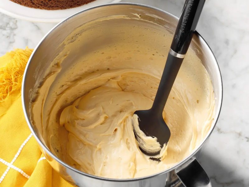 Mixing bowl with icing